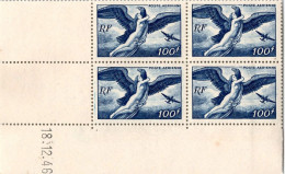 POSTE AERIENNE N° 18. Bloc De 4  Du 18/12/46 - 100f.Bleu Foncé  NEUF ** Cote + De 36€ - Sonstige & Ohne Zuordnung