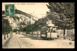 76 - ROUEN - LE TRAMWAY AVENUE ST-PAUL - Rouen