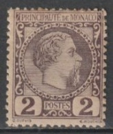 MONACO - 1885 - YVERT N°2 * MH - COTE = 85 EUR. - - Ongebruikt