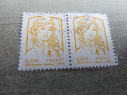 Type Marianne De Ciappa Et Kawena Et La Jeunesse - 0.01 € - Yt 4763 - Jaune - Double Oblitérés - Année 2013 - - 2013-2018 Marianne De Ciappa-Kawena