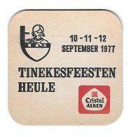 11a Brij. Cristal Alken Tinekesfeesten Heule 1977 - Beer Mats