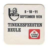 12a Brij. Cristal Alken Tinekesfeesten Heule 1978 - Beer Mats