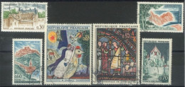 FRANCE -1963/65 - TOURISTIC SERIES & WORK OF ATRS STAMPS SET OF 6, USED. - Gebruikt