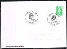 EXP-L82 - FRANCE Flamme Illustrée Sur Lettre Scotem Congrès Postal Strasbourg 1993 - Gedenkstempels