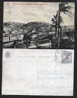 Postcard Lisbon With Stamp Of 10 Kings Of D. Manuel II With Red Overhead 'República' 1911.Postal De Lisboa Com Stamp De - Brieven En Documenten