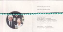 Maria-Zoë Meirlaen-Van Den Abeele, Kruishoutem 1911, Gent 1995. Foto - Obituary Notices