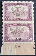 Magyar Kir Posta / Surcharge Regatul Romaniei (Bloc 2 Timbres Neufs) - Unused Stamps