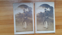 LOT 2 CARTES PHOTOS 124 Eme R. INFANTERIE WW1 Datées 1915 Ecrites - Alte (vor 1900)