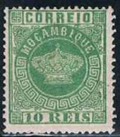 Moçambique, 1881/5, # 10 Dent. 13 1/2, MNG - Mozambique