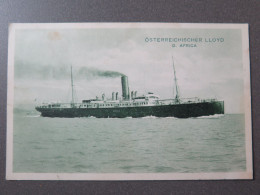 BATEAU - PAQUEBOT  - ÖSTERREICHISCHER LLOYD D. AFRICA - Steamers