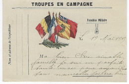 TROUPES En CAMPAGNE -  Carte En Franchise Militaire  ( Militaria Guerre  14-18 ) - Cartas & Documentos