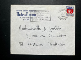 ARMOIRIE PARIS 0,30 SUR ENVELOPPE / PARIS 118 R. D'AMSTERDAM POUR CAUDERAN / 1966 / MODES ET TRAVAUX - 1961-....