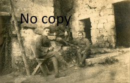 CARTE PHOTO ALLEMANDE - SOLDATS DANS LES RUINES DE CHAMOUILLE PRES DE COLLIGIS - GRANDELAIN AISNE 1914 1918 - Oorlog 1914-18