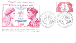 FDC 1973 COMMANDOS ET PARACHUTISTES FRANCE LIBRE - 1970-1979