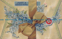R125548 Just A Greeting. Flowers. B. B. London. 1914 - Autres & Non Classés