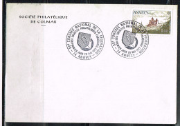 EXP-L87 - FRANCE Cachet Comm. Illustré Sur Lettre Congrès National Philatélique Annecy 1977 - Commemorative Postmarks