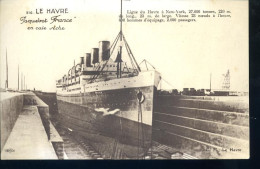 Le Havre  Paquebot FRANCE En Cale - Portuario
