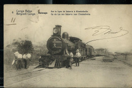 Carte Avec Vue: N° 43 - 6 ( Katanga. Sur La Ligne De Sakania à Elisabethville - Train Vapeur) Obl. KAMBOVE  1913 - Enteros Postales