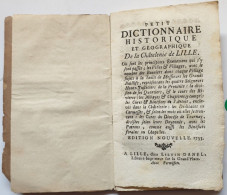 C1 NORD Panckoucke PETIT DICTIONNAIRE CHATELENIE De LILLE 1733 PORT INCLUS FRANCE - 1701-1800