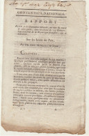 Convention Nationale Rapport L'an III Bruits De Paix Par Merlin De Douai - Decrees & Laws