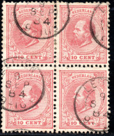 3268.1872 10c. USED BLOCK OF 4 - Gebruikt