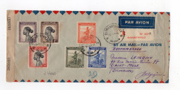 !!! CONGO BELGE, LETTRE RECO PAR AVION DE 1945 D'ELISABETHVILLE POUR BRUXELLES AFFRANCH RECTO VERSO - Covers & Documents