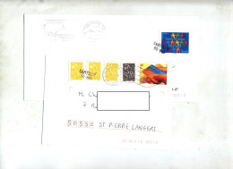 2 Lettre Cachet Annulation Sartilly   Flamme - Handstempel