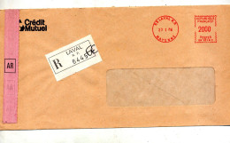 Lettre Recommandée Machine Laval - Mechanical Postmarks (Other)