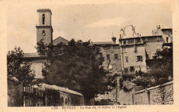 CPA -   FUVEAU  (13)  La Rue Du 14  Juillet Et  L' Eglise - Sonstige & Ohne Zuordnung