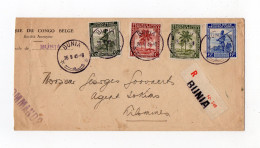 !!! CONGO BELGE, LETTRE RECO DE BUNIA POUR KILOMINES DE 1945 - Covers & Documents