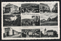 AK Asch, Strasse Der S.A., Strasse Mit Cafe Beyer,  Platz  - Tchéquie