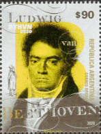 640110 MNH ARGENTINA 2020 250 ANIVERSARIO DEL NACIMIENTO DE BEETHOVEN - Neufs