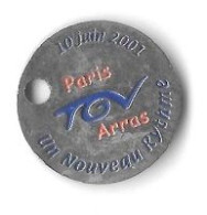 Jeton De Caddie  Ville, Transport, SNCF, TGV  PARIS - ARRAS  10  Juin  2001, Un  Nouveau  Rythme   Verso 1 € - Moneda Carro