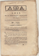 Lois De La République An III Arrivage Du Grain Attentat Général Pichegru Déportation Arrestation Amar Garde Nationale .. - Décrets & Lois