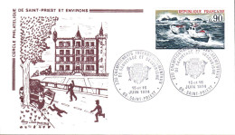 CHAMPIONNAT INTERDEPARTEMENTAUX DE SAUVETAGE ET SECOURISME àSAINT PRIEST 1974 - Commemorative Postmarks