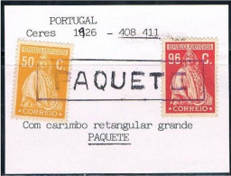 Portugal, 1926, # 408, 411, "Paquete", Used - Oblitérés