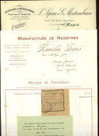 Lot Calvados Caen  Factures Lépine Montambaux Outillage Métallurgie Rue Montoir Poissonnerie Hamelin Frères Manufacture - 1900 – 1949