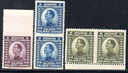 3269.1921 KING ALEXANDER 15,25,50 D.PERF.ERRORS MH - Unused Stamps