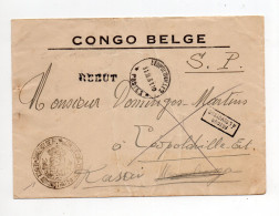 !!! CONGO BELGE, LETTRE DU SERVICE ADMIN DE LA JUSTICE EN FRANCHISE, CACHET DE LEOPOLDVILLE DE 1931 - Cartas & Documentos