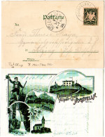 Bayern 1896, Postablage-K1 HOCHFELLNHAUS Auf Litho-AK M. 5 Pf. (Sem 175.-) - Brieven En Documenten