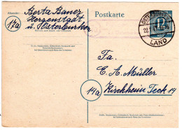 1947, Landpost Stpl. 17a HERGENSTADT über Osterburken Auf 12 Pf. Ganzsache  - Other & Unclassified