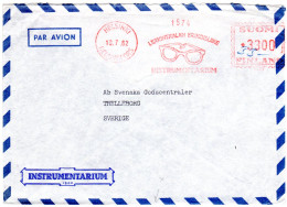 Finnland 1962, Luftpostbrief M. Werbe-Freistempel V. Helsinki M. Abb. Brille - Other & Unclassified