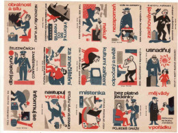 Czech Republic, 15 X Matchbox Labels, The Culture Of Train Travel - - Cajas De Cerillas - Etiquetas
