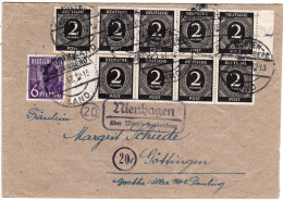 1947, Landpost Stpl. NIENHAGEN über Nörten-Hardenberg Auf Brief M. 10 Marken - Covers & Documents