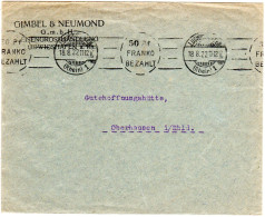 DR 1922, 50 Pf. Bayern Maschinen-Freistempel Auf Firmenbrief V. Ludwigsburg. - Covers & Documents