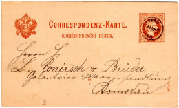 Österreich 1879, Fingerhutstpl. UNTER-CHODAU Auf 2 Kr. Ganzsache - Storia Postale