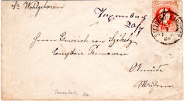 Österreich 1880, Hds. TAXENBACH Auf Brief M. 5 Kr. U. Bahnpost Salzburg - Cartas & Documentos
