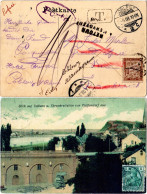 DR 1908, Unzureichend Frankierte AK V. Koblenz M. Frankreich 10 C. Porto  Nizza - Lettres & Documents