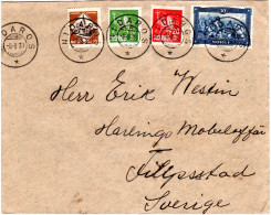 Norwegen 1930, Hlg. Olaf Kpl. Auf Trondheim Brief N. Schweden M. Stpl. NIDAROS  - Storia Postale