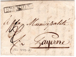 Schweiz 1837, R1 SERVION Auf Kl. Brief N. Payerne. - Cartas & Documentos